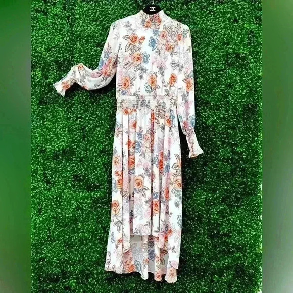 NANETTE LEPORE CREAM FLORAL DRESS. size 2 - Picture 1 of 9
